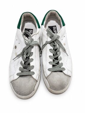 Superstar Italy White Green Leather Sneakers Women’s US 7 EU 37